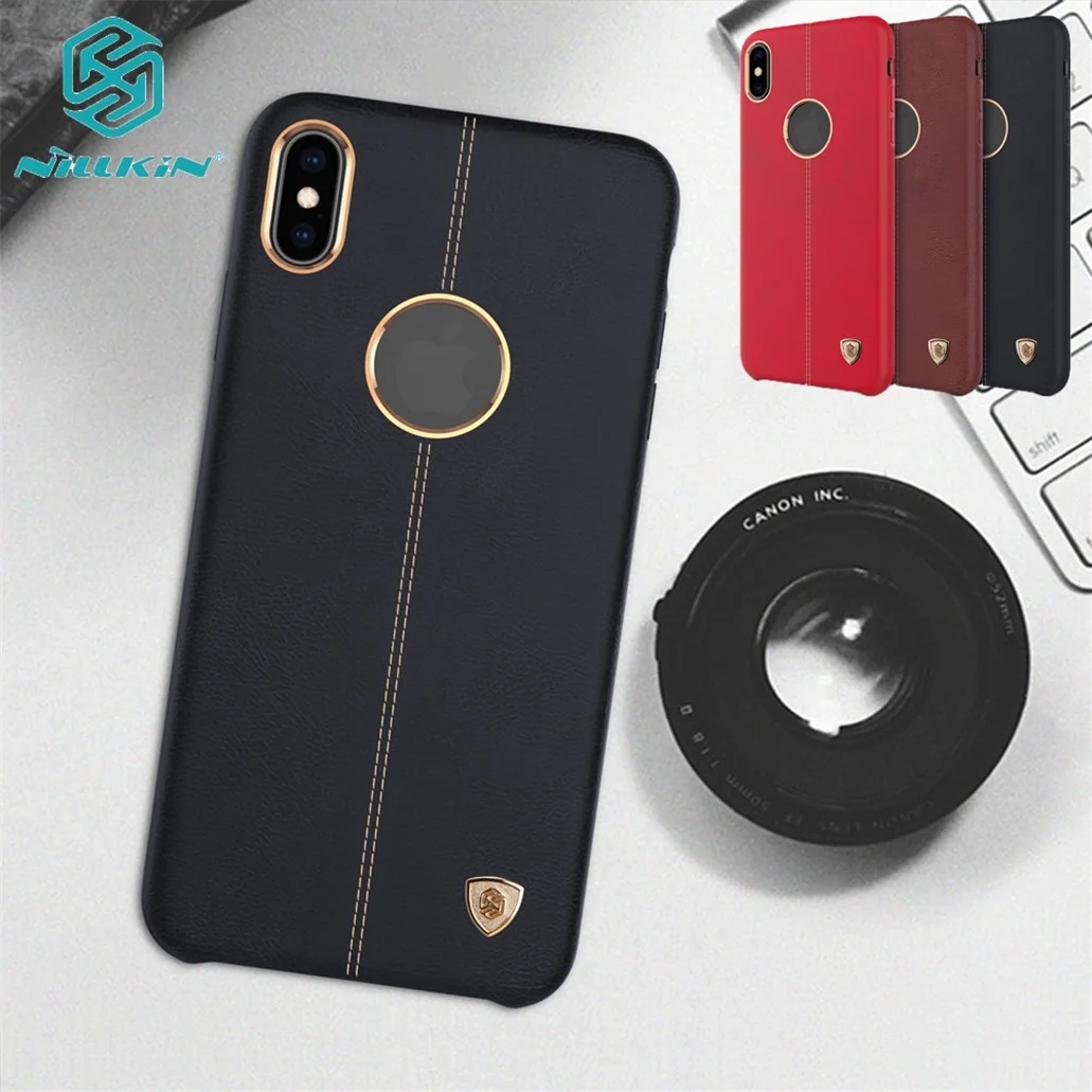 For iPhone XR XS Max cover Flip Case NILLKIN Sparkle super thin Card Pocket Phone flip cover PU leather case for iPhone XS Max iphone 8 plus leather case