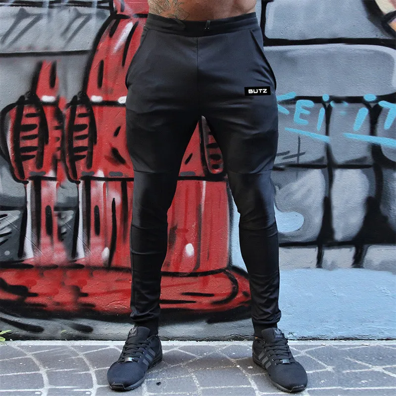 

2019 Running Pants Mens Sportwear Muscle Men Fitness Sport Elastic Breathable Training Basketball Trousers