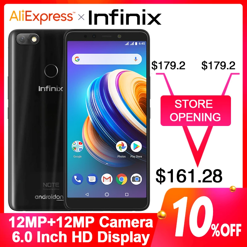 

Infinix NOTE 5 SmartPhone 32G 3G Android One 6.0"16MP Fingerprint 4500mAh Octa-corecell phone
