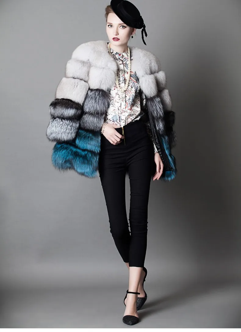 Европейский Манчестерский стиль, модный бренд, натуральный Лисий мех, пальто, потрясающая галерея, женские, три цвета, оттенок, натуральный мех, куртки