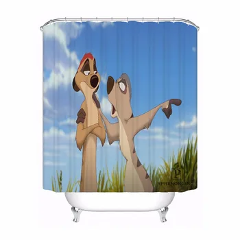 

Custom The Lion King SImba Waterproof Shower Curtain Home Bath Bathroom s Hooks Polyester Fabric Multi Sizes180509-02-04