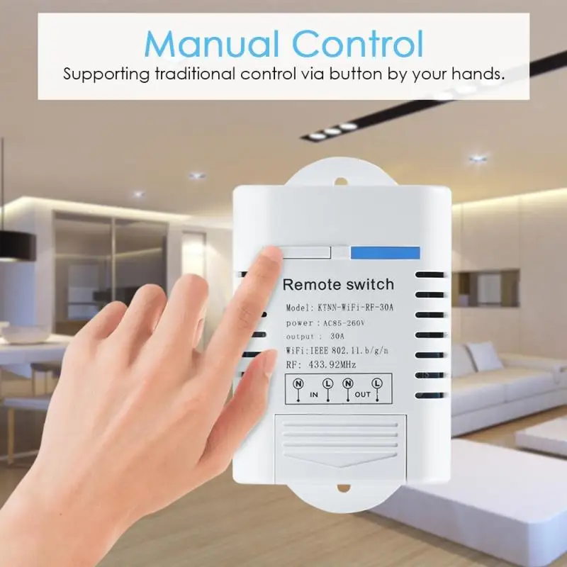 220v 30A Smart Time Setting Switch for Water Pump 433MHz Wireless