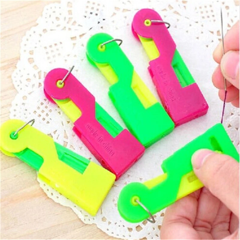 

5pcs Automatic Needle Threader Device Thread Guide Elderly Sewing Machine Punch Needle Craft Hand Guide Tools Supply