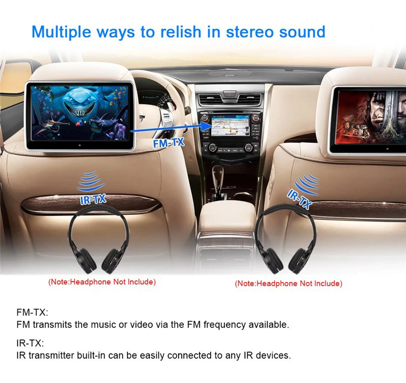 XST 2 шт. 11,6 дюймов Автомобильный подголовник монитор MP5 плеер сенсорная кнопка ips экран HD 1080P видео/USB/SD/IR/FM передатчик/HDMI/динамик