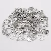 Mix 50pcs/lot Vintage Big Hole Loose Beads European Pendant fit Pandora charm bracelet DIY Metal jewelry making ► Photo 1/3