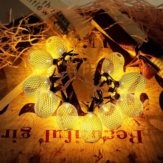 LED Pineapple Shaped Night Lights Fairy String Light Curtain Fruit Lamp Party Bedroom Home Decoration