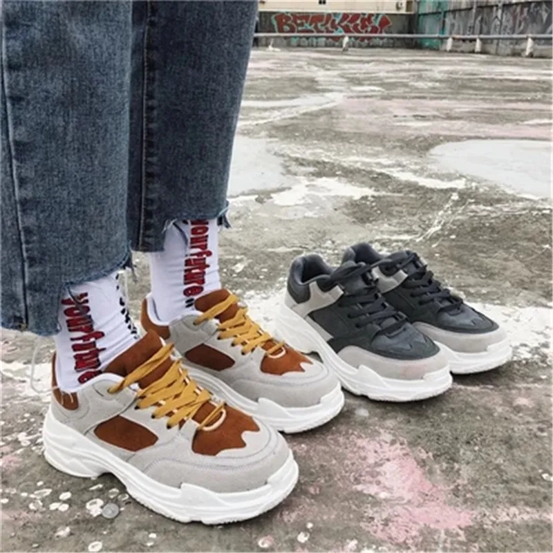 Royal Beige Vent En Nouveau Casual Cuir Harajuku bleu Femme Rétro Sauvage 2018 Chaussures awxv7A1nt
