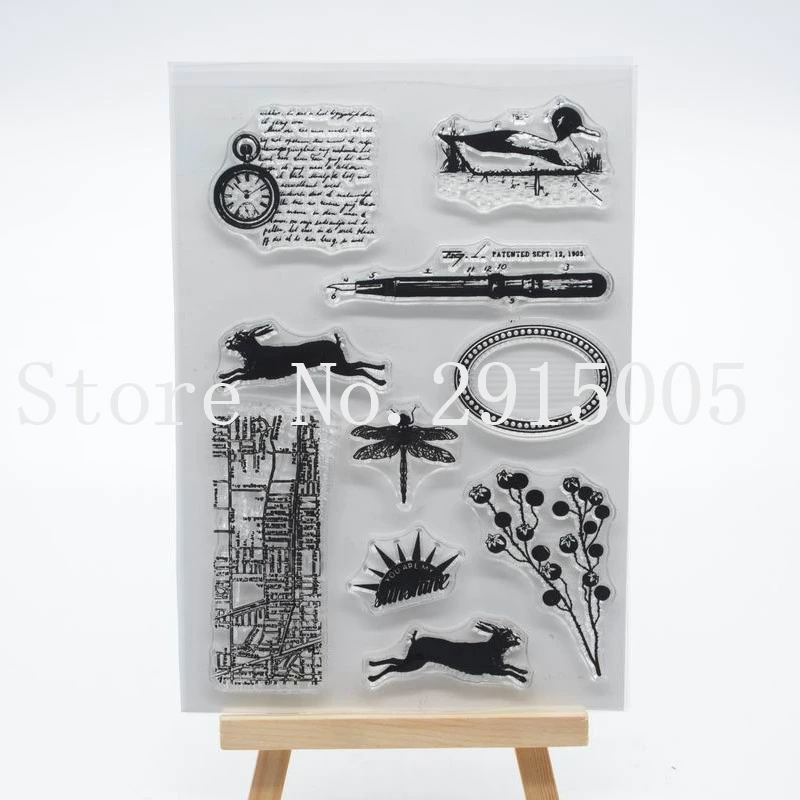 Field notes Scrapbook DIY photo cards account rubber stamp clear stamp transparent stamp 11x16cm