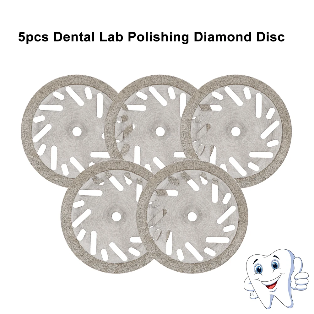 5 шт. зубной тонкий ультра-тонкий двухсторонний песок алмазный режущий диск для разделения полировки керамического отбеливания зубов