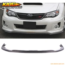 Fit For 2011 2014 Subaru Impreza WRX STI E Style Front Bumper Lip Carbon Fiber