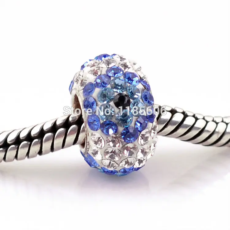 

2014 New 925 sterling Silver pendants for women charms Crystal Evil Eye beads jewelry fit pandora necklaces & Bracelets