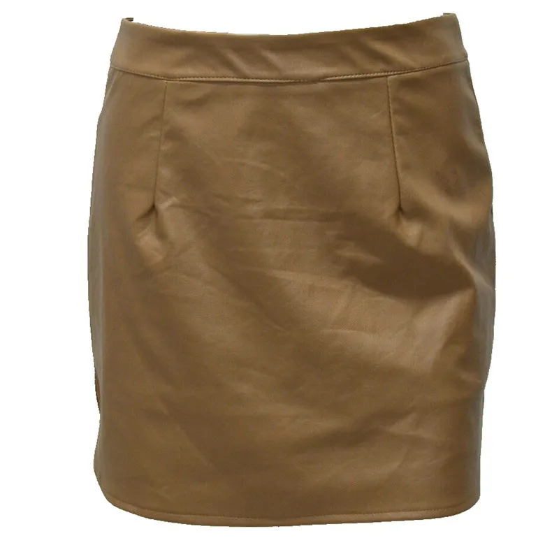 Ahmagen 2017 Fashion Women Faux Pu Leather Skirt High Waist Party Clothing Female Short Autumn Winter Woman Skirts Saias Femininas20