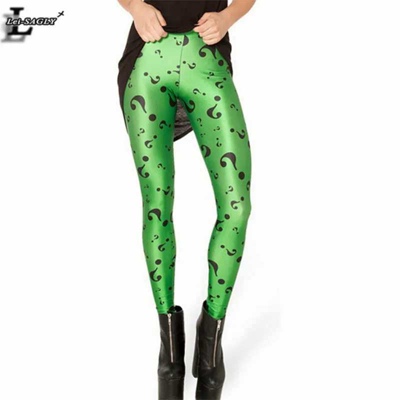 

The Riddler Digital Printed Leggings Sexy Punk Fitness Fitness Women Sexy Gothic Creative Popular Pants BL-520