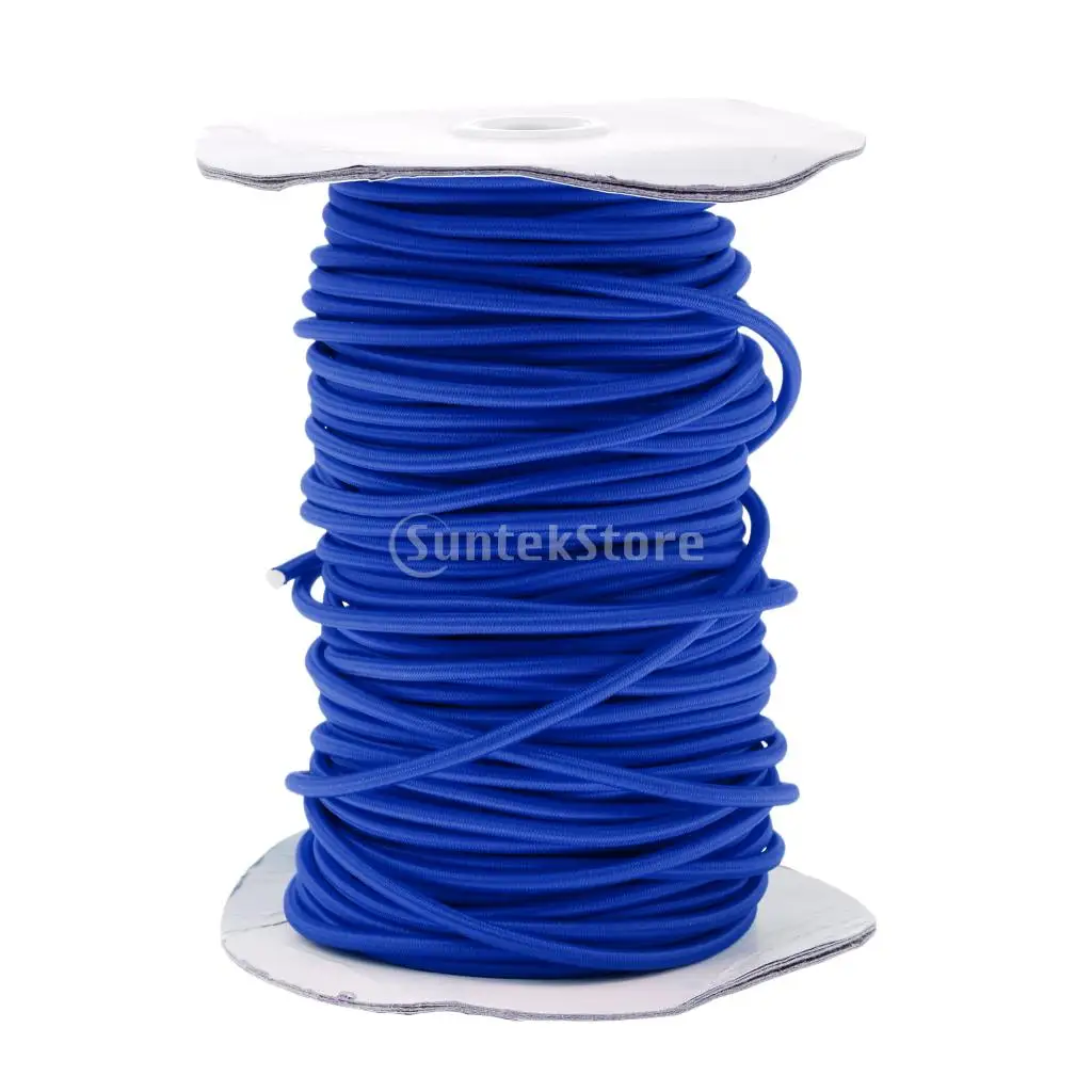  4mm Round Rubber Elastic Bungee Rope Shock Cord Tie Down Boat Trailer Anti-UV 0.5m, 1m, 2m, 300cm, 5m, 10m, 20m, 30m, 50m, 75m