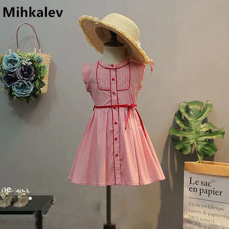 Mihkalev милое платье для маленьких девочек 2018 летняя детская одежда prinecss платья с