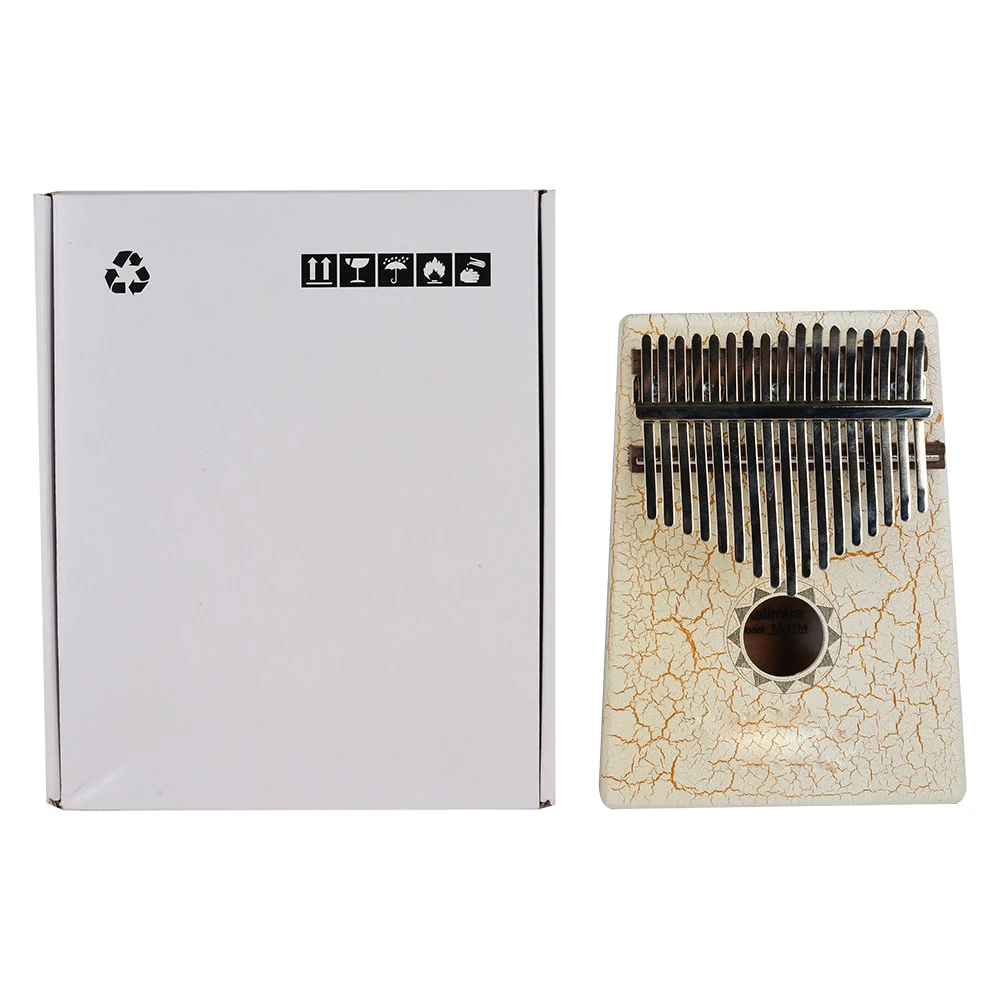 17 Key Kalimba Mbira Sanza Portable Fashion Ice crack texture Finger Thumb Piano Keyboard Marimba Wood Musical Instrument