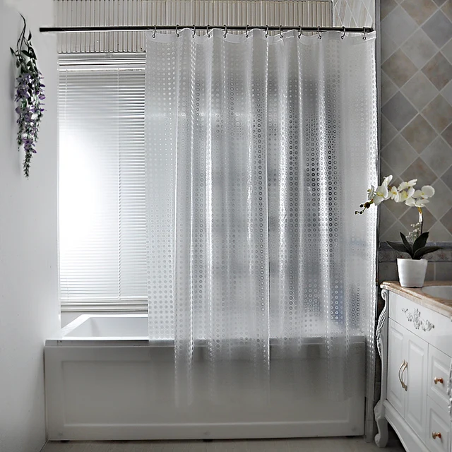 1pc Bath Shower Curtain Translucent Solid Color Europe Mildew Proof 1pc Bath Shower Curtain Translucent Solid Color Europe Mildew Proof Waterproof Peva Fabric Multiple Sizes