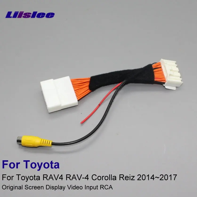28 контактов RCA адаптер провода для Toyota RAV4 RAV-4 Corolla eiz~ камера заднего вида дисплей входной кабель