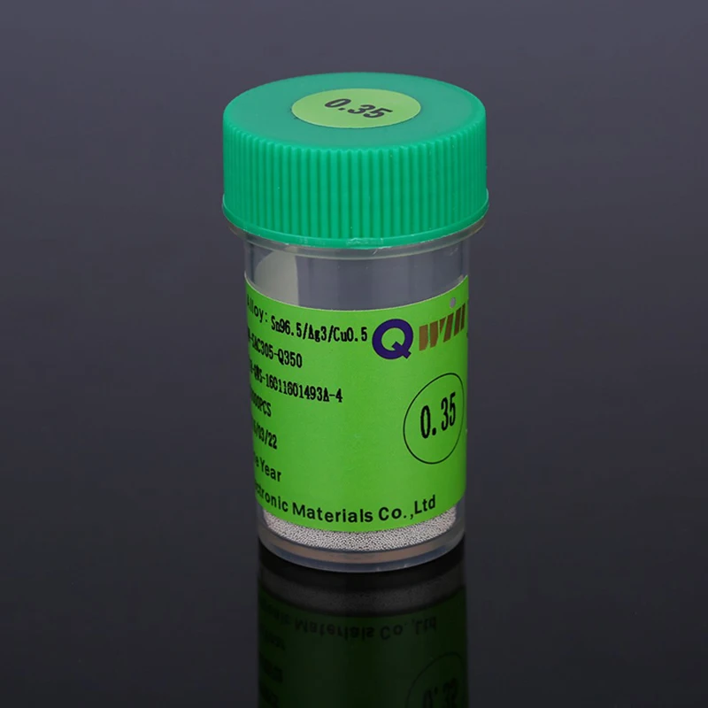 250K QWIN Leaded-Free Solder Ball 02MM 0.25MM 0.3MM 0.35MM For BGA Soldering Reworking Reballing