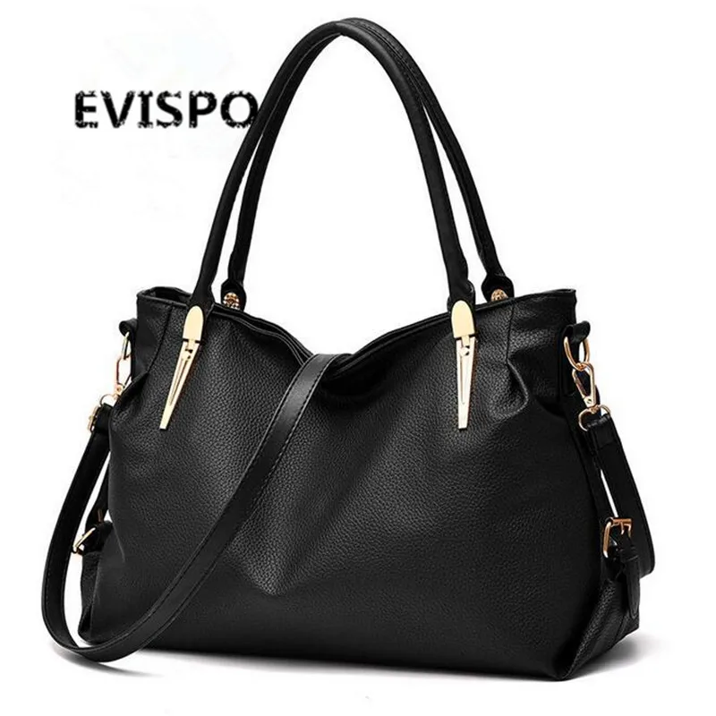 High Quality PU Leather Women Messenger Bag Big Shoulder Bag Large