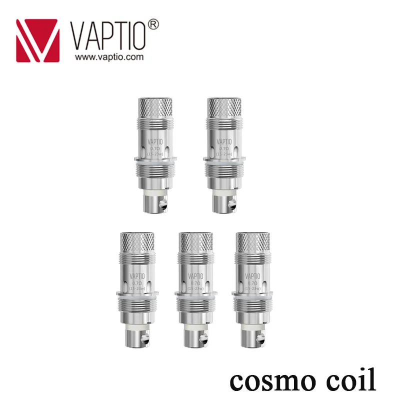 

5pc Original vaptio cosmo coil fittd cosmo kit with 1.6ohm (MTL) / 0.7ohm (DL) Resistance and 10-23W