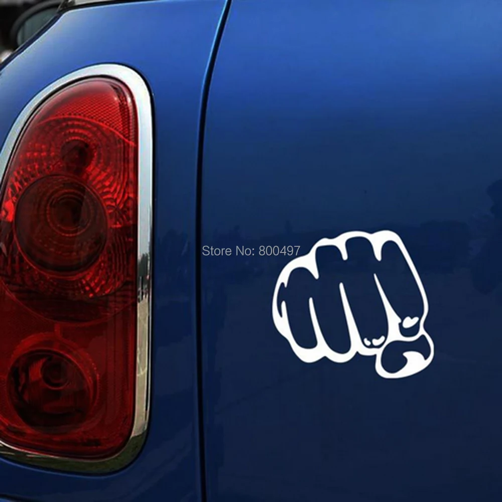 Newest Creative Fist Holding Style Car Sticker Car-covers Decals for Volkswagen BMW Benz Opel Peugeot Honda Chevrolet Renault | Автомобили