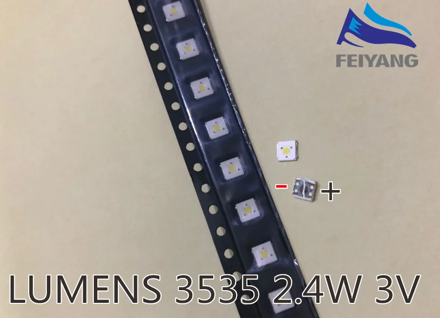 

ORIGINAL 50PCS LUMENS LED Backlight Flip-Chip LED 2.4W 3V 3535 Cool white 153LM For SAMSUNG LED LCD Backlight TV Application