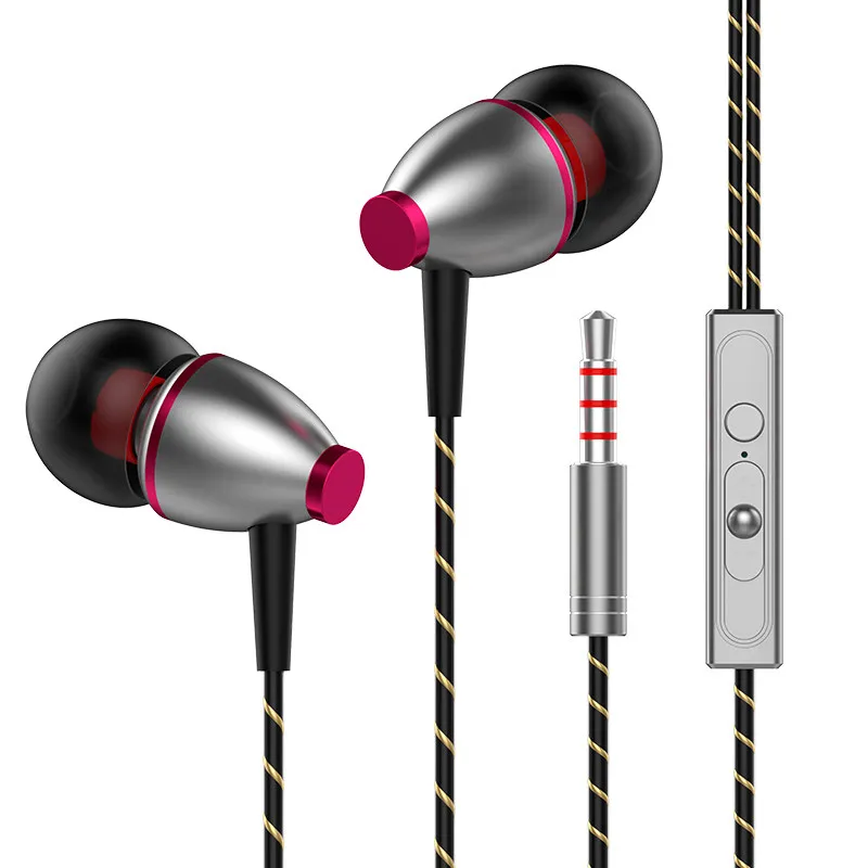 

In-ear Earbuds Computer Mobile Phone Metal Earphones Wired Stereo Music Headset Running Jogging Sports Earphone Universal S3