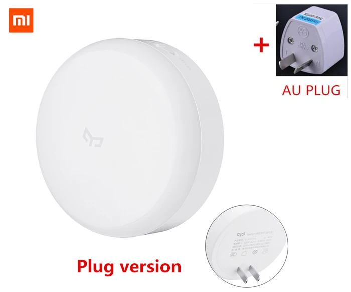 Plug Versio AU Xiaomi Mijia Yee светильник с пультом дистанционного управления перезаряжаемый светодиодный ночной Светильник для коридора Магнитный светильник для умного пульта дистанционного управления - Цвет: Plug Versio AU