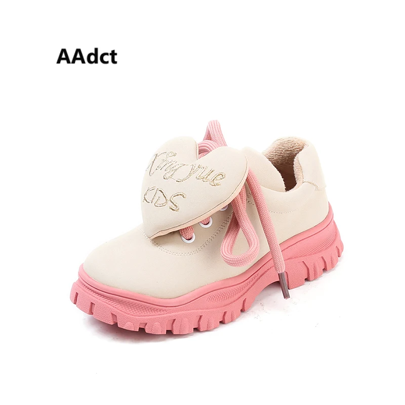 

AAdct Cotton warm short boots for cute girls New fashion princess girls boots 2018 Winter kids snow boots rubber children shoes