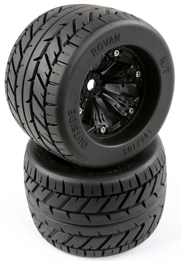 

1/8 Rovan MONSTER BRUSHLESS TRUCK Road Wheels And Tyres Road HPI Savage Flux RC CAR Parts 1pair