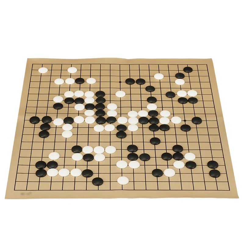 High Quality Weiqi Go Game Melamine Pieces Suede Leather Cloth Bags Gobang International Standard On Go Chess Gomoku Board Games