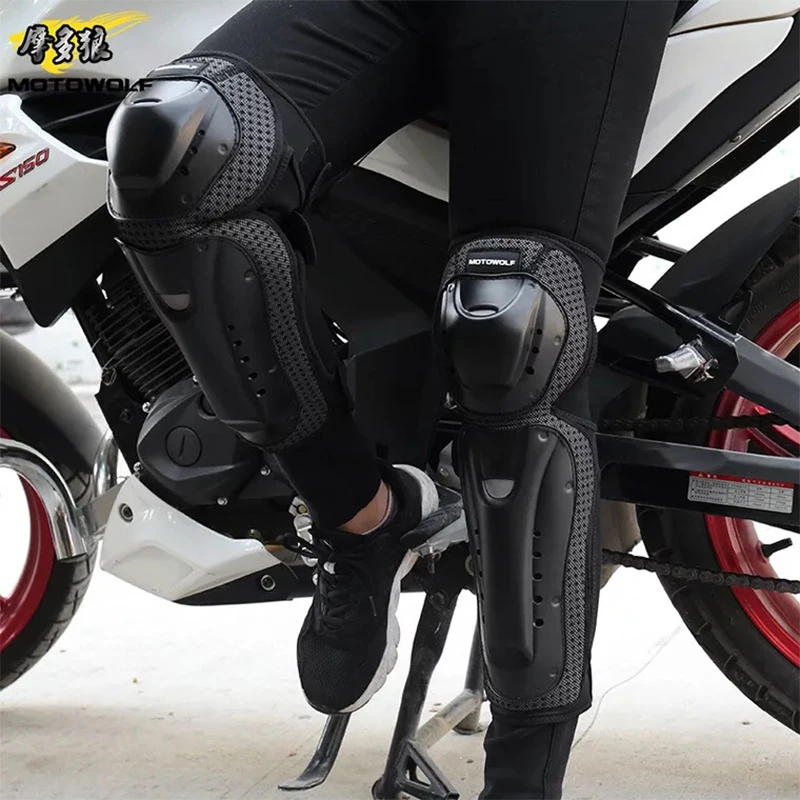 Motowolf Снова! Мотоциклетная защита колена Мотоцикл CE протектор Дорожный мотокросс