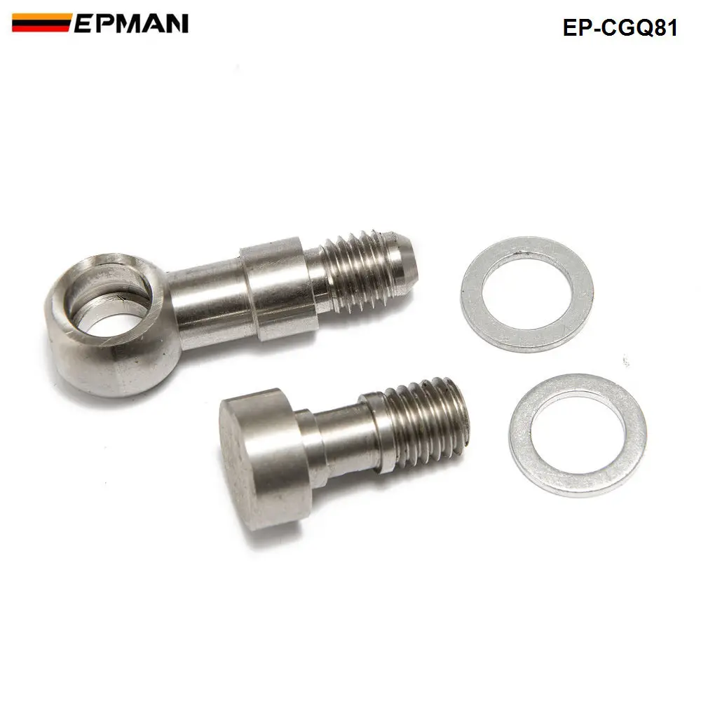 Turbo Banjo Bolt Kit M10 x 1.5 mm to 4AN w/ 1.8mm Restrictor Oil Feed For TD04 TD05 TD06 EP-CGQ81