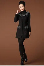 women jacket women winter coat New winter woolen coat and long sections Slim plate tweed coat free shipping