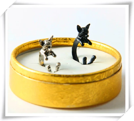 Фото оптовая продажа очаровательное кольцо в стиле ретро с собакой