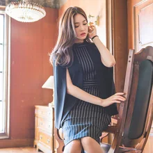 Для женщин блейзер платье комплект из двух предметов костюм офисные женские туфли формальная куртка с поясом+ о образным вырезо