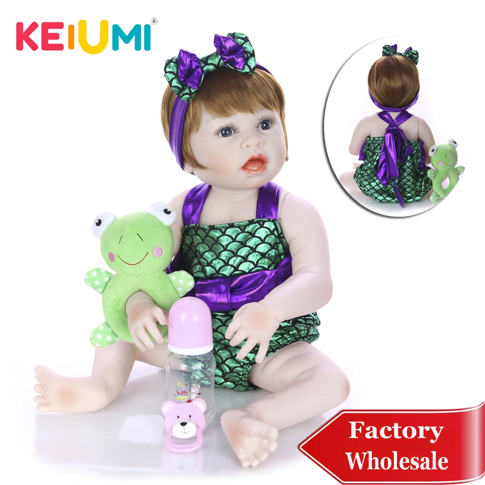 Новый дизайн KEIUMI полный Силиконовый Reborn Menina Косплей Русалочка милый Baby кукла для