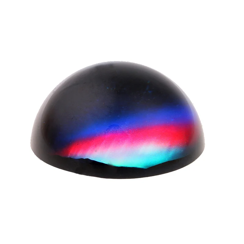 3inch 3D Natural Pattern Decorative Glass Paperweights Crystal Half Sphere Ball Collection ...