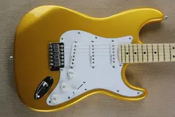 Бесплатная доставка Пользовательские F ST Клен гриф цвет золотистый большой бабки Head ST электрогитару 1111 Stratocaster