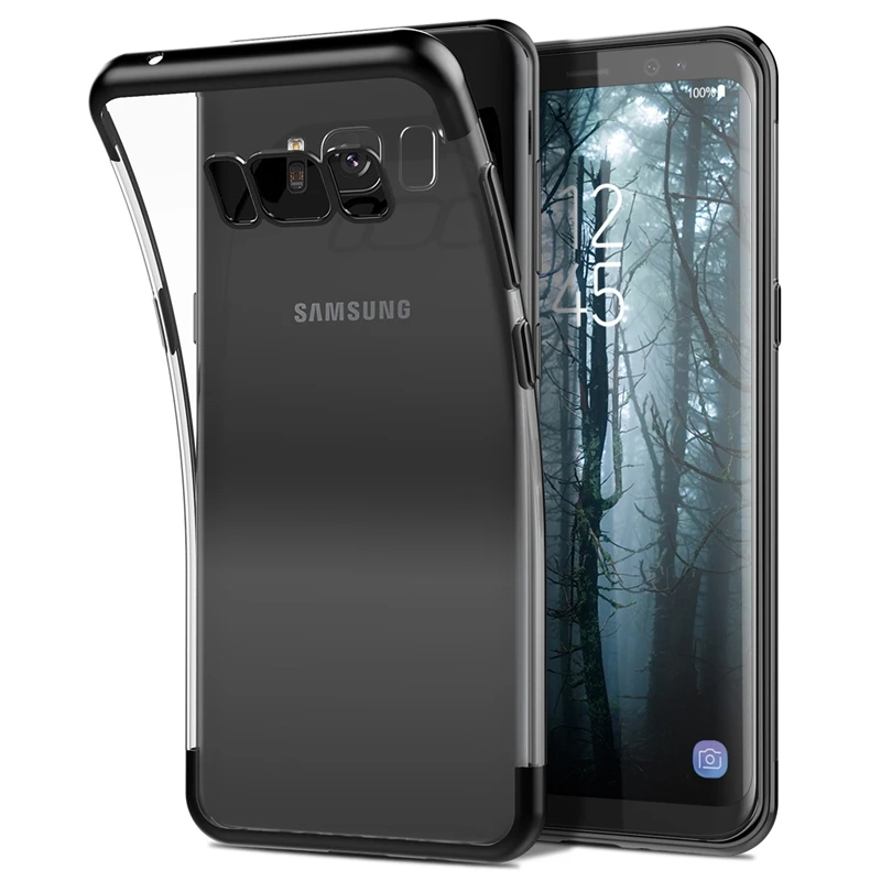 

GrandEver Soft Case For Samsung galaxy S8 plus Cover Transparent For Silicone Soft Plain Edge Coque For Samsung Galaxy Note 8