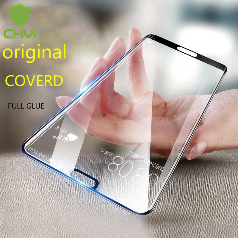 2 шт CHYI Стекло для huawei p20 lite защита экрана P smart Y9 2019 полный клей пленка P30 pro защитный