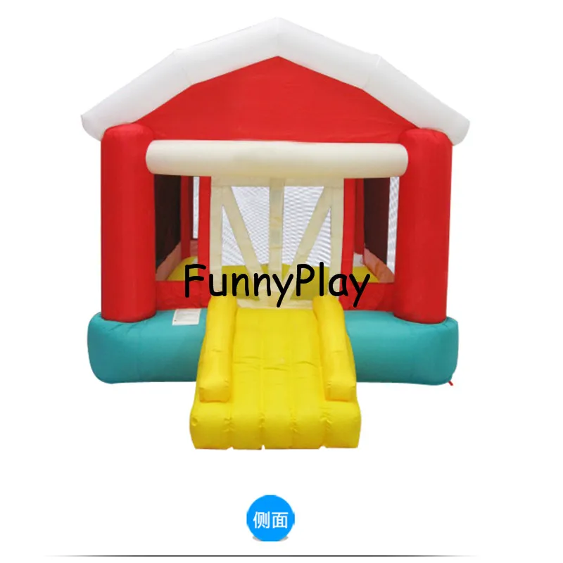 Рождественский нейлоновый мини дешевый надувной батут детский прыгающий дом надувной замок игра с воздуходувкой для дети замок-батут