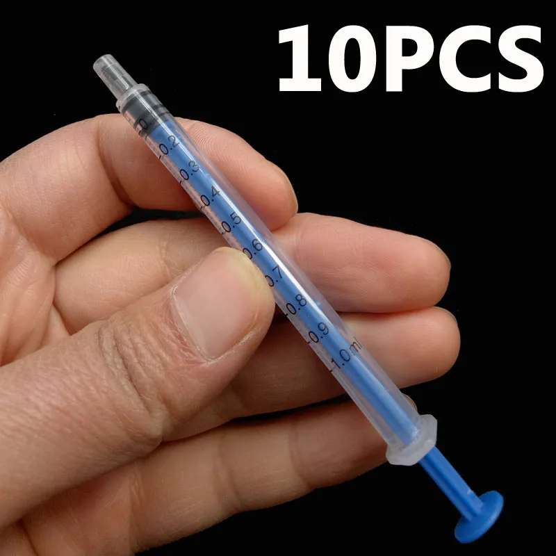

Disposable 10 Pcs 1 ML Medical Nutrient Measuring Plastic Injector Syringe New
