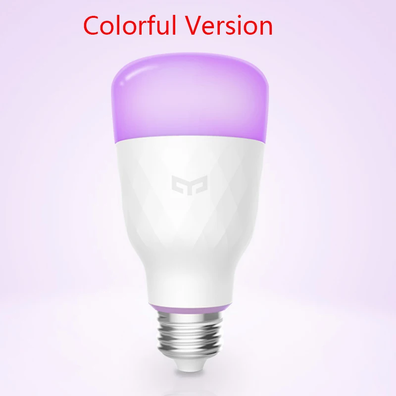 Обновленная версия, умный светодиодный светильник Xiao mi Yeelight, цветная лампа 800 люменов, 10 Вт, E27, лимонная умная лампа для mi Home App, белая/RGB опция - Цвет: Color Bulb