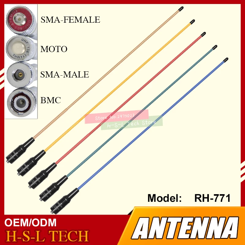 

SMA/BNC Soft Flexible Walkie Talkie Antenna 144/430Mhz Dual Band VHF/UHF Colors High Gain Two Way Radio Antenna For Weierwe HYT