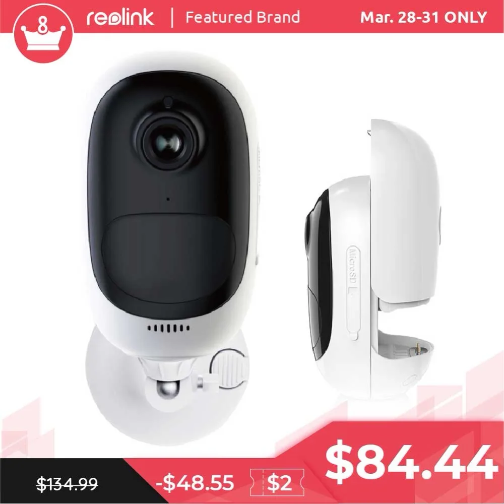 Reolink Argus Pro and 16GB Micro SD card WiFi Camera Rechargeable
