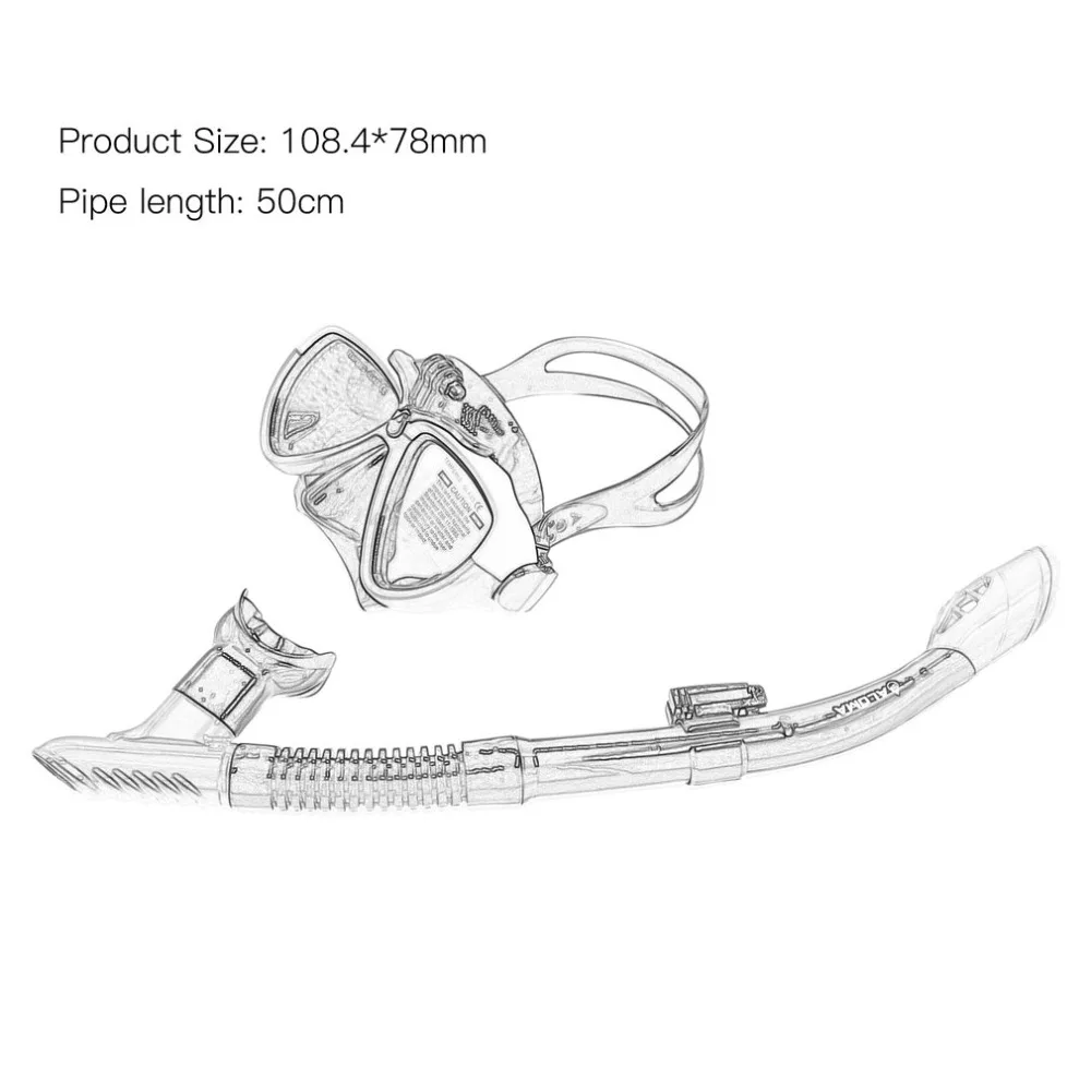 Силиконовый Набор для взрослых, маска для дайвинга, маска для подводного плавания, очки, трубка сапуна для подводного плавания