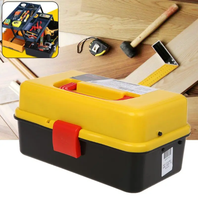 

3 Layer Folding Tool Storage Box Portable Hardware Toolbox Multifunction Car Repair Container Case