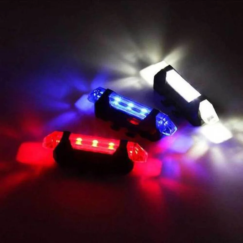 

Bicycle Accessories Bike Bicycle Light LED Taillight Rear Tail Safety Warning Cycling Portable Light, USB Style Rechargeable